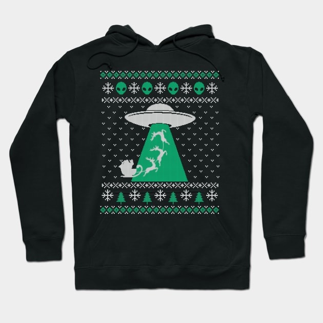 Ugly Christmas Alien Sweater Hoodie by RusticVintager